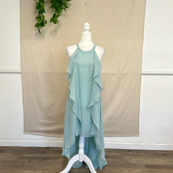 BCBGMaxAzria Dresses & Skirts - Bcbg MaxAzria Elegant Aqua Halter Dress